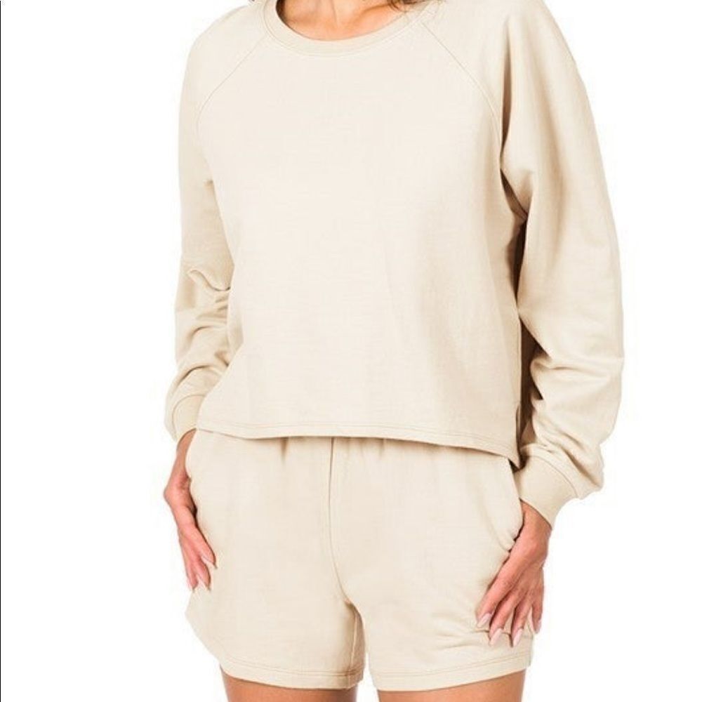New Zenana As Always Blush (pale pink) Top and short set XL